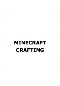 MINECRAFT CRAFTING