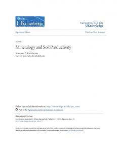 Mineralogy and Soil Productivity