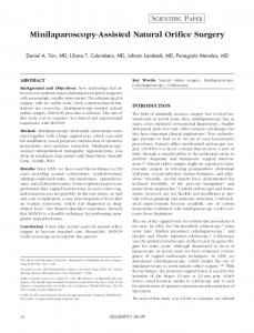 Minilaparoscopy-Assisted Natural Orifice Surgery - Semantic Scholar