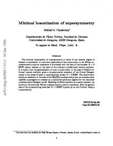 Minimal bosonization of supersymmetry