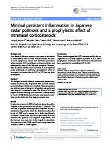 Minimal persistent inflammation in Japanese cedar ...