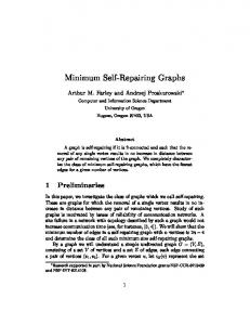 Minimum Self-Repairing Graphs - CiteSeerX