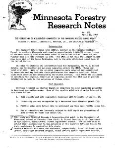 'Minnesota Forestry Research Notes