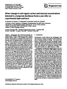 Minor changes in soil organic carbon and charcoal ... - Biogeosciences