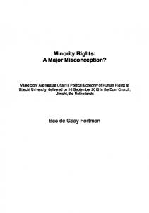 Minority Rights: A Major Misconception?