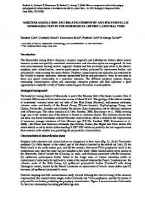 miocene magmatism and some characteristics of mineralization styles ...