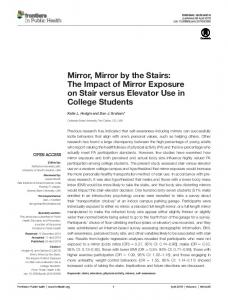 Mirror, Mirror by the Stairs: The Impact of Mirror Exposure ... - Frontiers