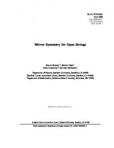 Mirror Symmetry for Open Strings