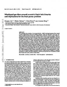 Misaligned gas discs around eccentric black-hole binaries and ...