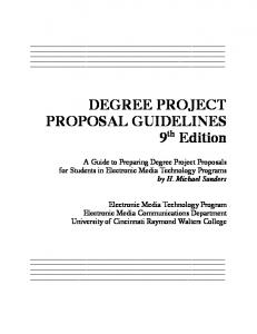 MIT Project Proposal Format