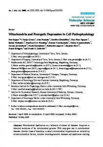 Mitochondria and Energetic Depression in Cell ... - BioMedSearch