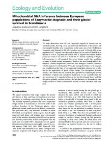 Mitochondrial DNA inference between ... - Wiley Online Library