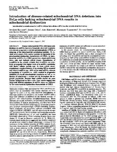 mitochondrial dysfunction - Europe PMC