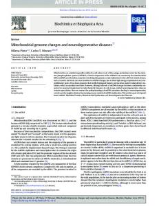 Mitochondrial genome changes and