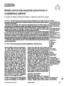 Mixed community-acquired pneumonia in hospitalised ... - CiteSeerX