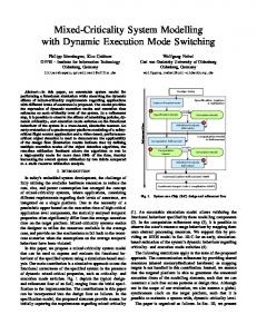 Mixed-Criticality System Modelling with Dynamic Execution Mode ...