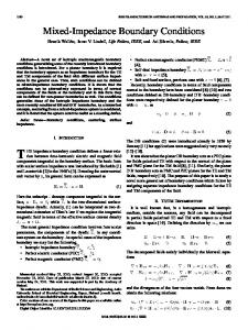 Mixed-Impedance Boundary Conditions - IEEE Xplore