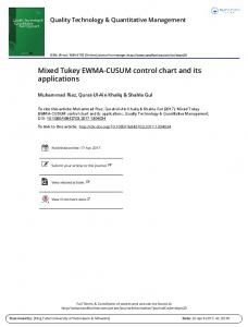 Mixed Tukey EWMA-CUSUM control chart and its ...