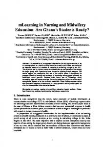 mLearning in Nursing and Midwifery Education