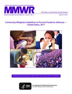 MMWR - Centers for Disease Control and Prevention