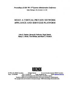 Moat: a Virtual Private Network Appliance and Services ... - CiteSeerX