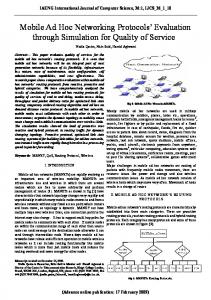 Mobile Ad Hoc Networking Protocols' Evaluation through ... - IAENG