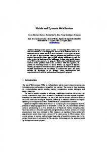 Mobile and Dynamic Web Services - Semantic Scholar