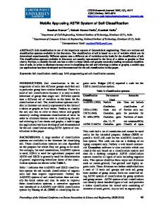 Mobile App using ASTM System of Soil Classification - Career Point ...