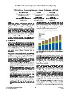 Mobile Cloud Computing Research - Issues ... - Semantic Scholar