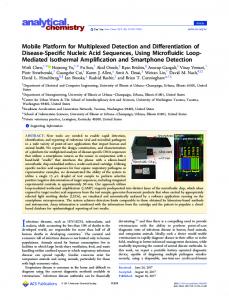 Mobile Platform for Multiplexed Detection and ... - ACS Publications