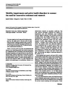 Mobility impairments and pelvic health disorders in women: the need ...