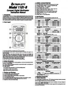 Model 1101-B - Triplett