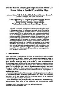 Model-Based Esophagus Segmentation from CT ... - Springer Link