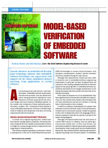 MODEL-BASED VERIFICATION OF EMBEDDED SOFTWARE