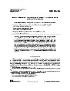 MODEL CHECKING PROBABILISTIC TIMED AUTOMATA