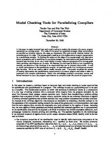 Model Checking Tools for Parallelizing Compilers - Semantic Scholar