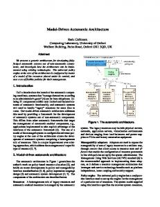 Model-Driven Autonomic Architecture