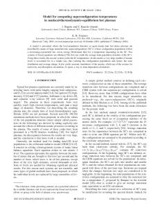 Model for computing superconfiguration temperatures in nonlocal