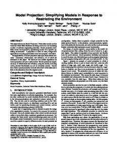 Model Projection - UCL Computer Science