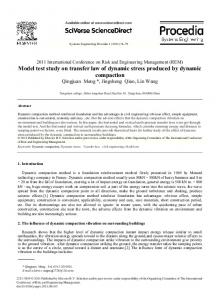 Model test study on transfer law of dynamic stress ... - CyberLeninka