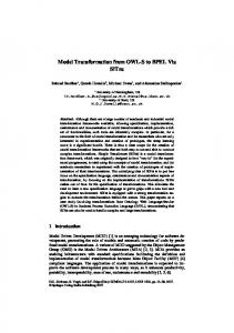 Model Transformation from OWL-S to BPEL Via SiTra - School of ...