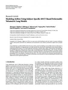 Modeling Airflow Using Subject-Specific 4DCT-Based Deformable