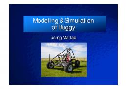 Modeling & Simulation of Buggy