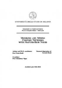 Modeling and Mining Complex Networks with Feature