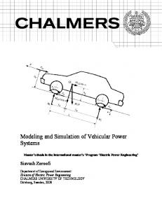 Modeling and Simulation of Vehicular Power Systems - CiteSeerX