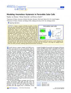 Modeling Anomalous Hysteresis in Perovskite ... - ACS Publications