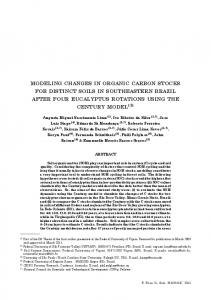 modeling changes in organic carbon stocks for distinct soils ... - SciELO