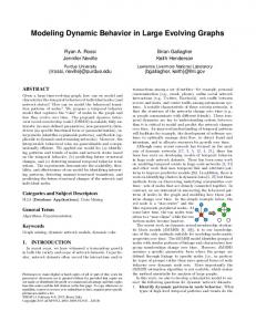 Modeling Dynamic Behavior in Large Evolving Graphs