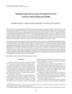 Modeling energy flow in a large Neotropical reservoir - Nupelia - UEM