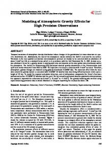 Modeling of Atmospheric Gravity Effects for High-Precision Observations